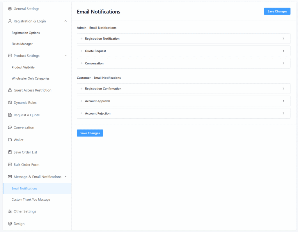 Customizing email notifications
