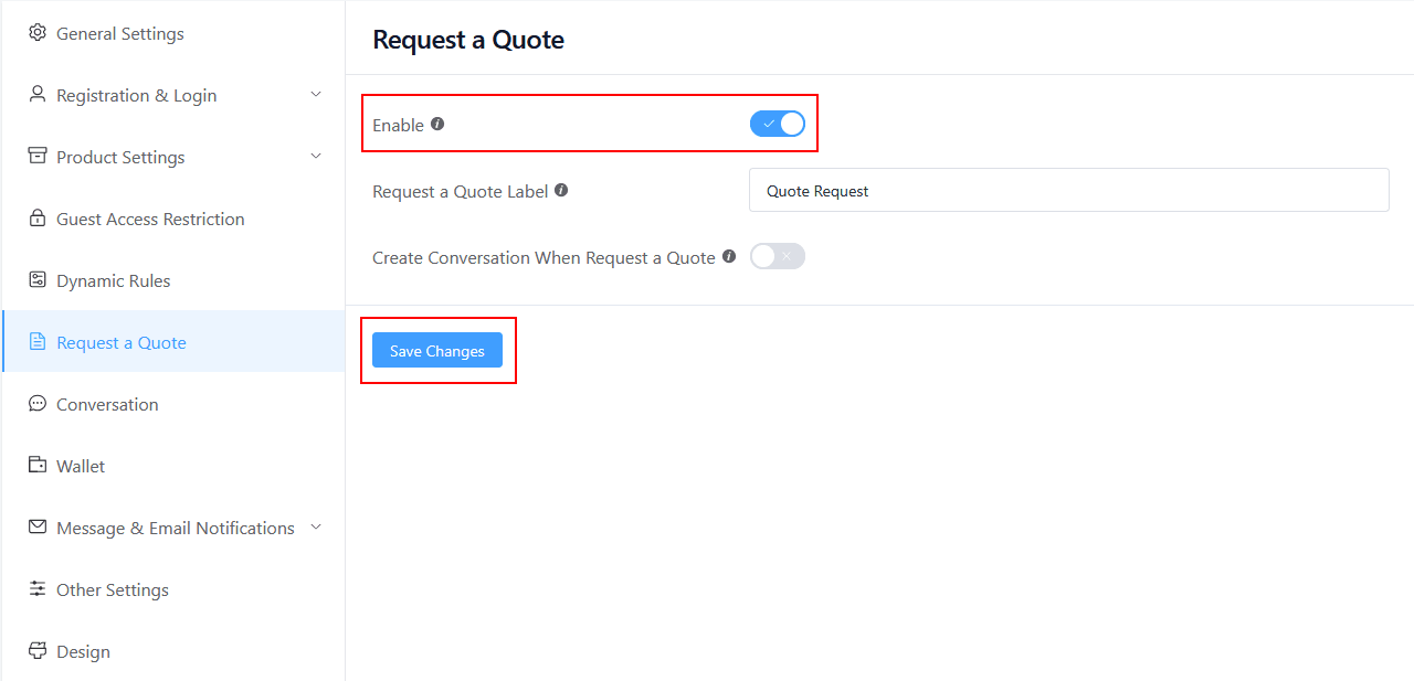 How to Enable the Request a Quote Feature - Whols