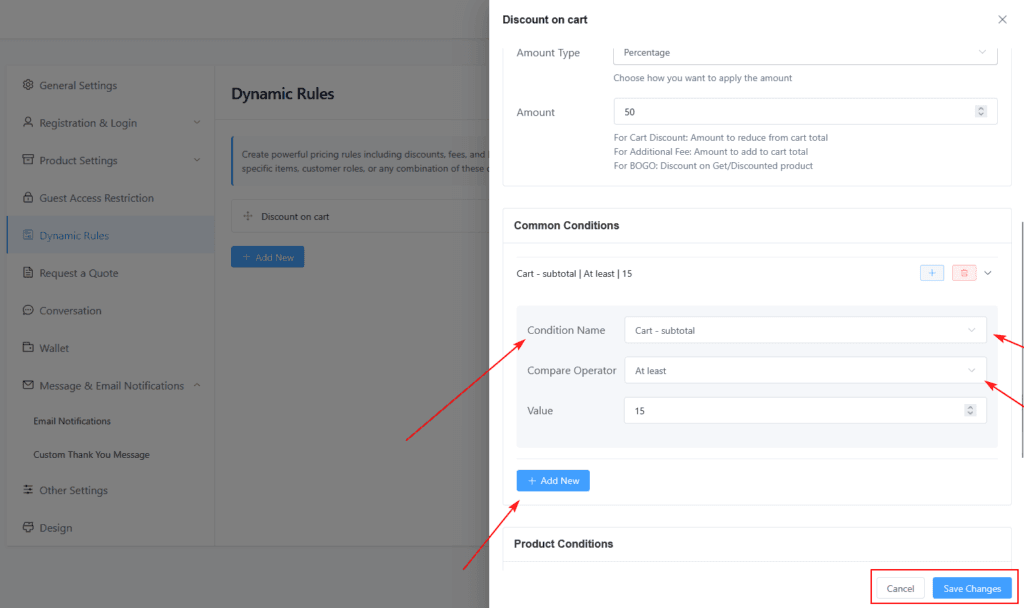 add common conditions