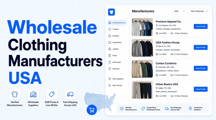 7 Best Wholesale Clothing Manufacturers in USA: A Complete Guide